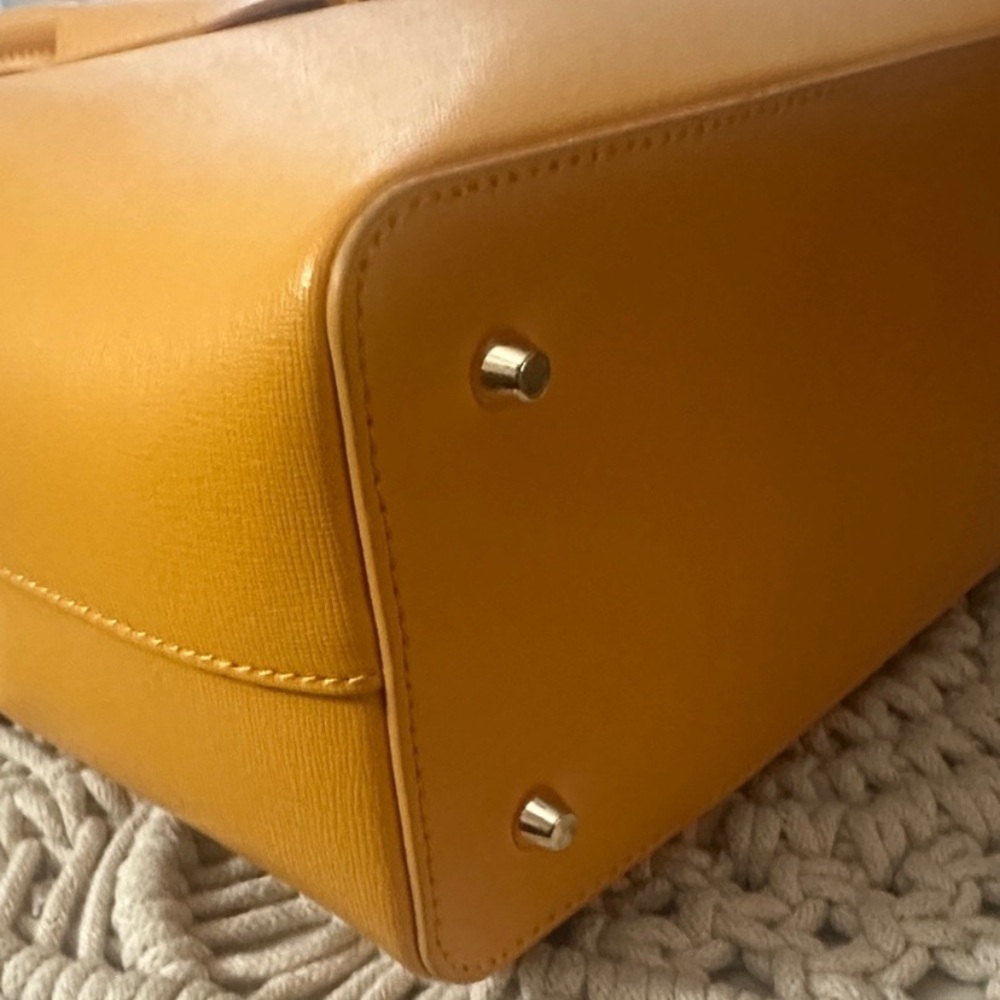 Furla Mustard Yellow Satchel - Picture 8 of 16